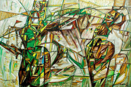 Szermierze - 09, 2009
olej, płótno 115 x 170 cm